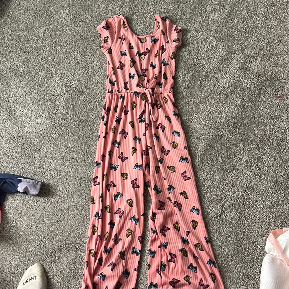 pink butterfly pantsuit